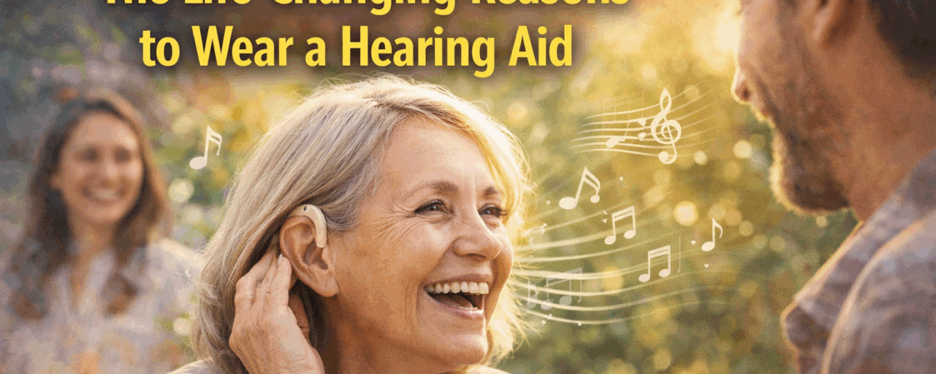 Woman wearing a hearing aid in Durban South Africa